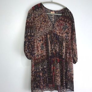 Sheer, Patterned Dress